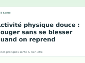 Activité physique douce : bouger sans se blesser quand on reprend