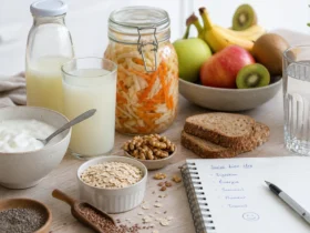 Aliments fermentés, fruits et fibres pour accompagner la flore intestinale